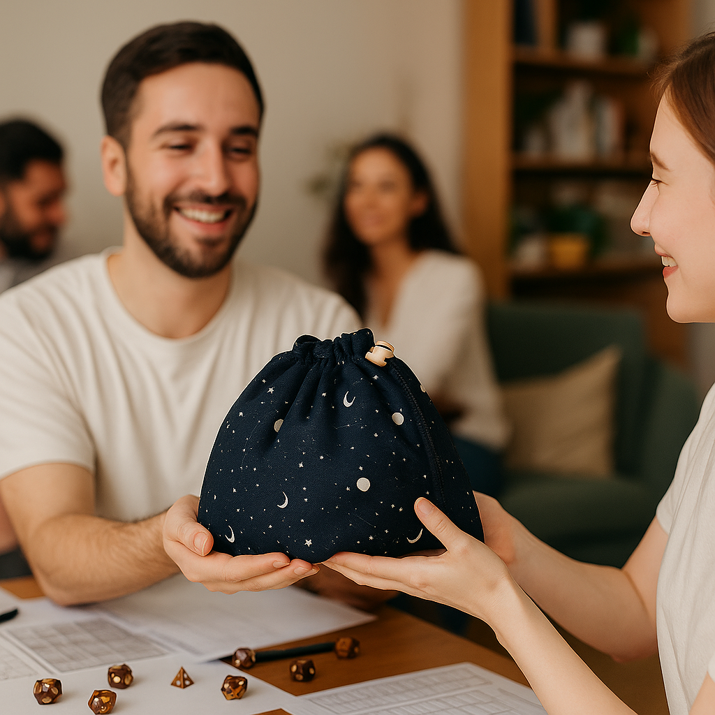 Dice bag pockets, Galaxy dice bag, Dnd dice bag