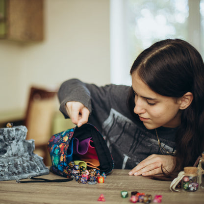 DnD dice bag for him, D20 dice bag of holding, Dnd dice bag