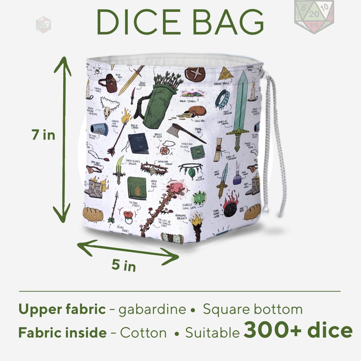 Bag of holding dice bag - Game Fancy