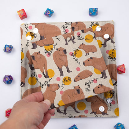 Capybara dice bag and tray set - Game Fancy
