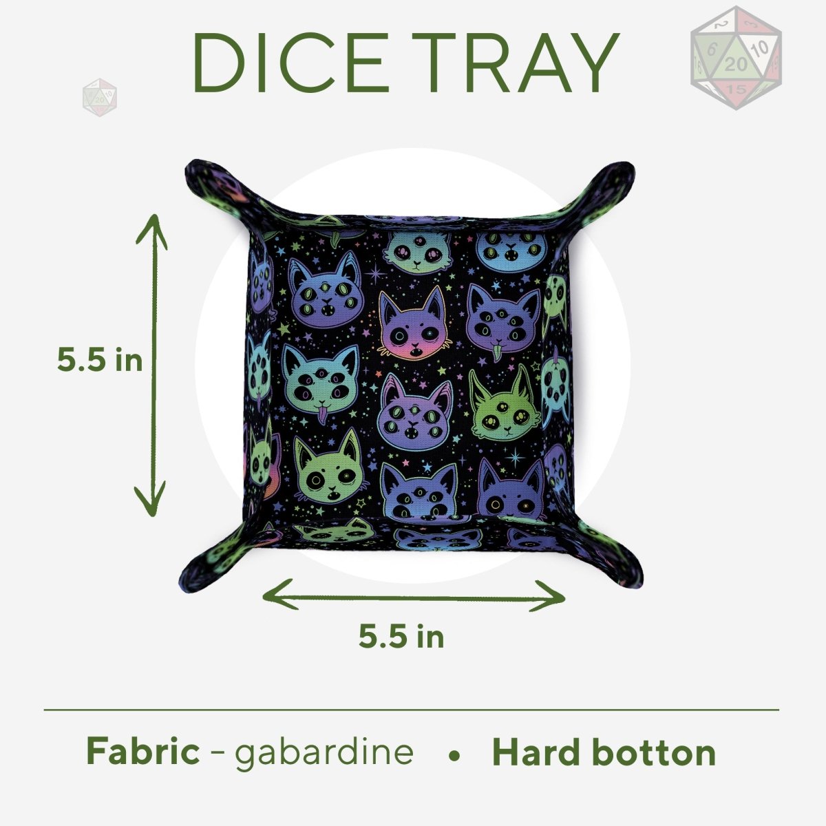Cat dice rolling tray - Game Fancy