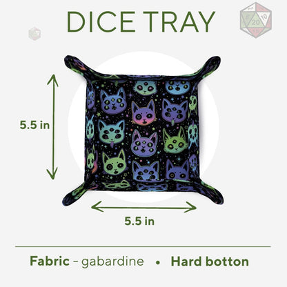 Cat dice rolling tray - Game Fancy