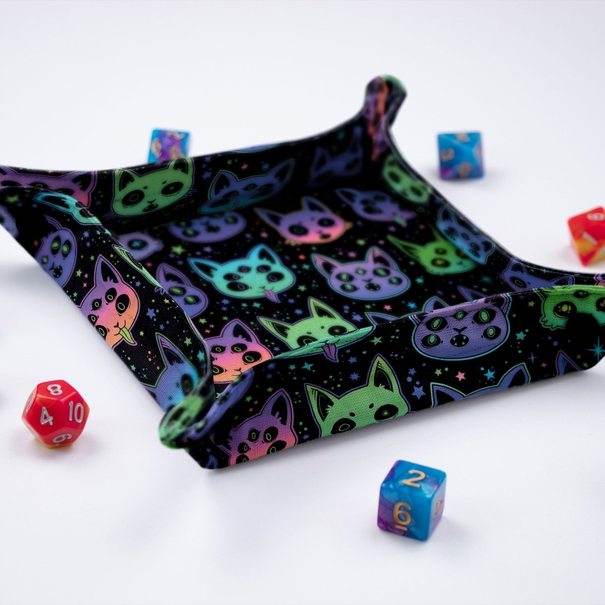 Cat dice rolling tray - Game Fancy