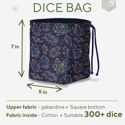 Crystal dice bag and tray set - Game Fancy