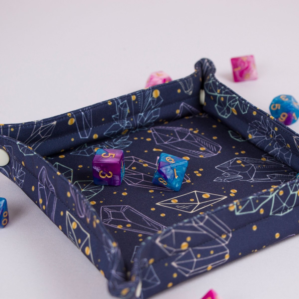Crystal dice bag and tray set - Game Fancy
