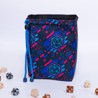 D20 dice bag with pockets - Game Fancy
