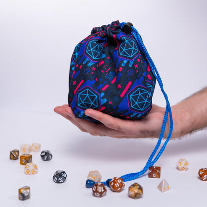 D20 dice bag with pockets - Game Fancy