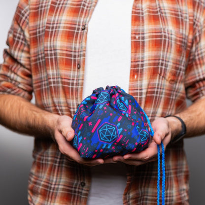D20 dice bag with pockets - Game Fancy