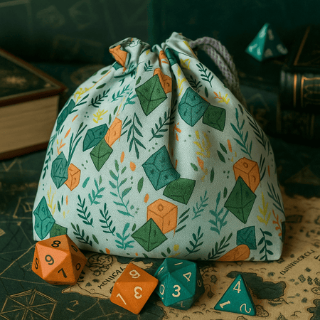 D20 dice bag with pockets for D&D - Game Fancy