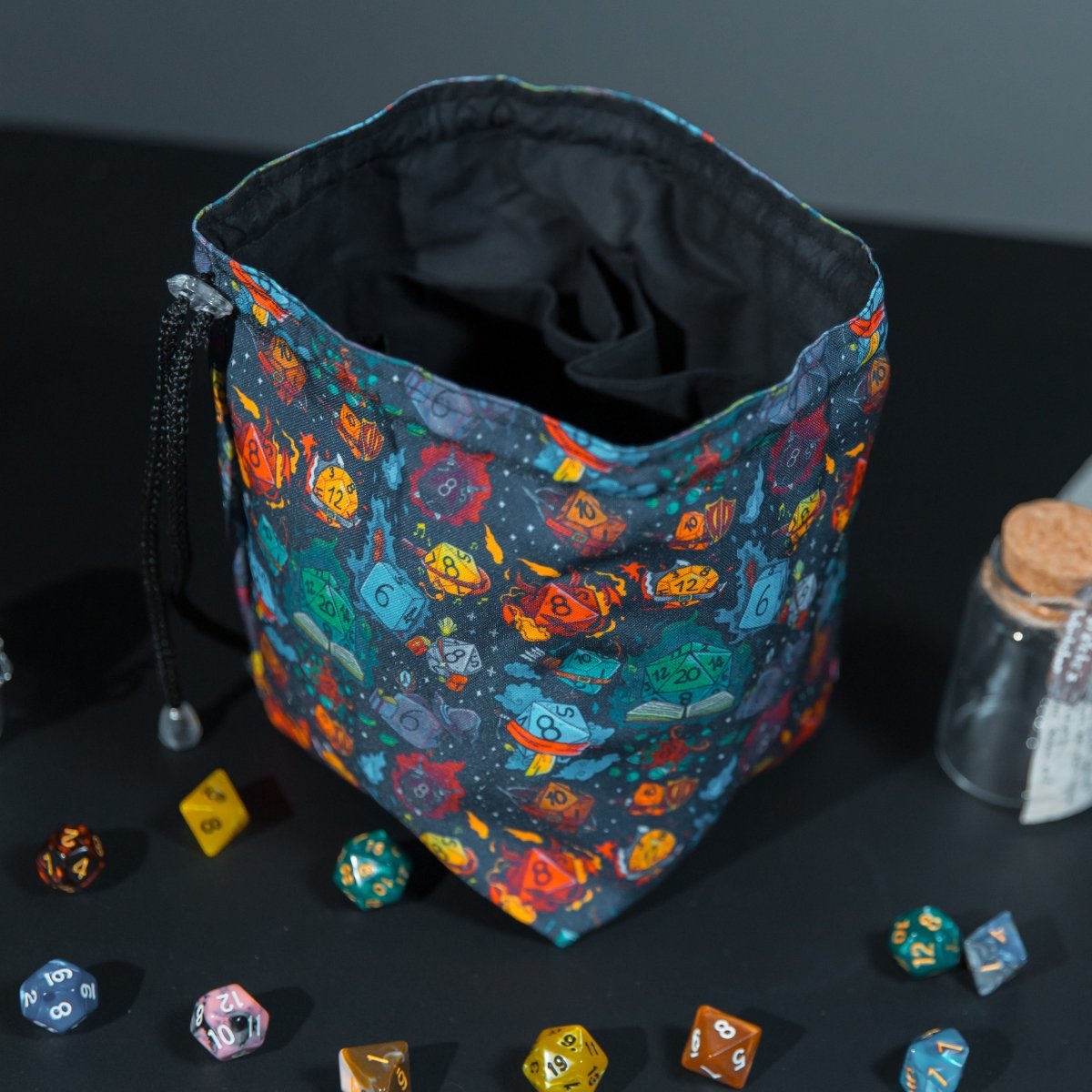 D20 large dice bag pockets - Game Fancy
