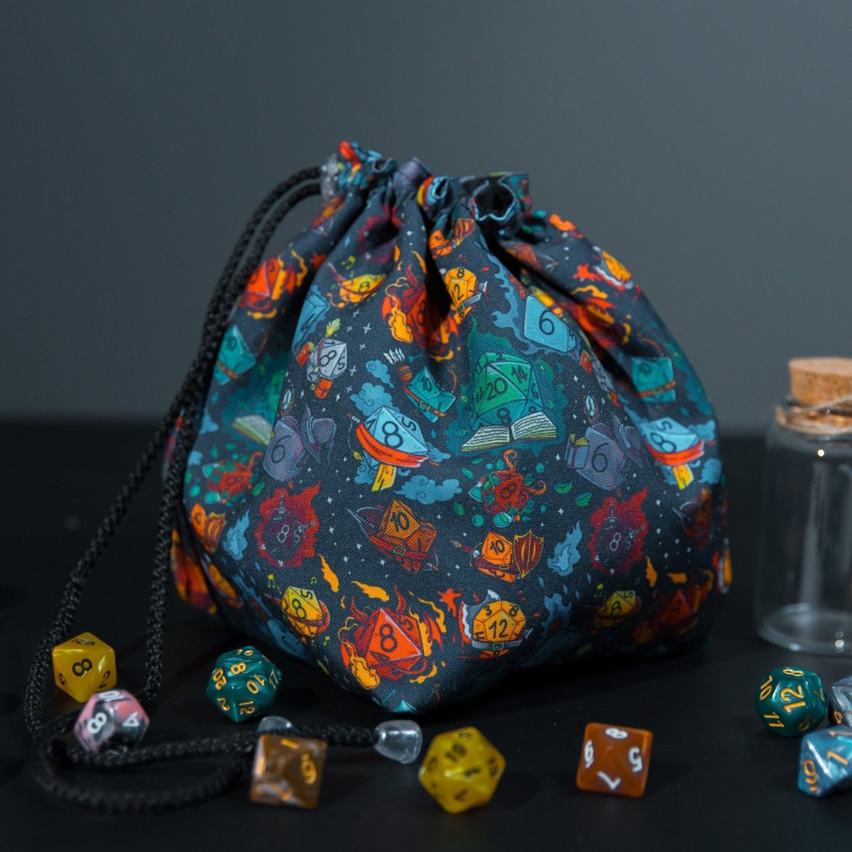 D20 large dice bag pockets - Game Fancy