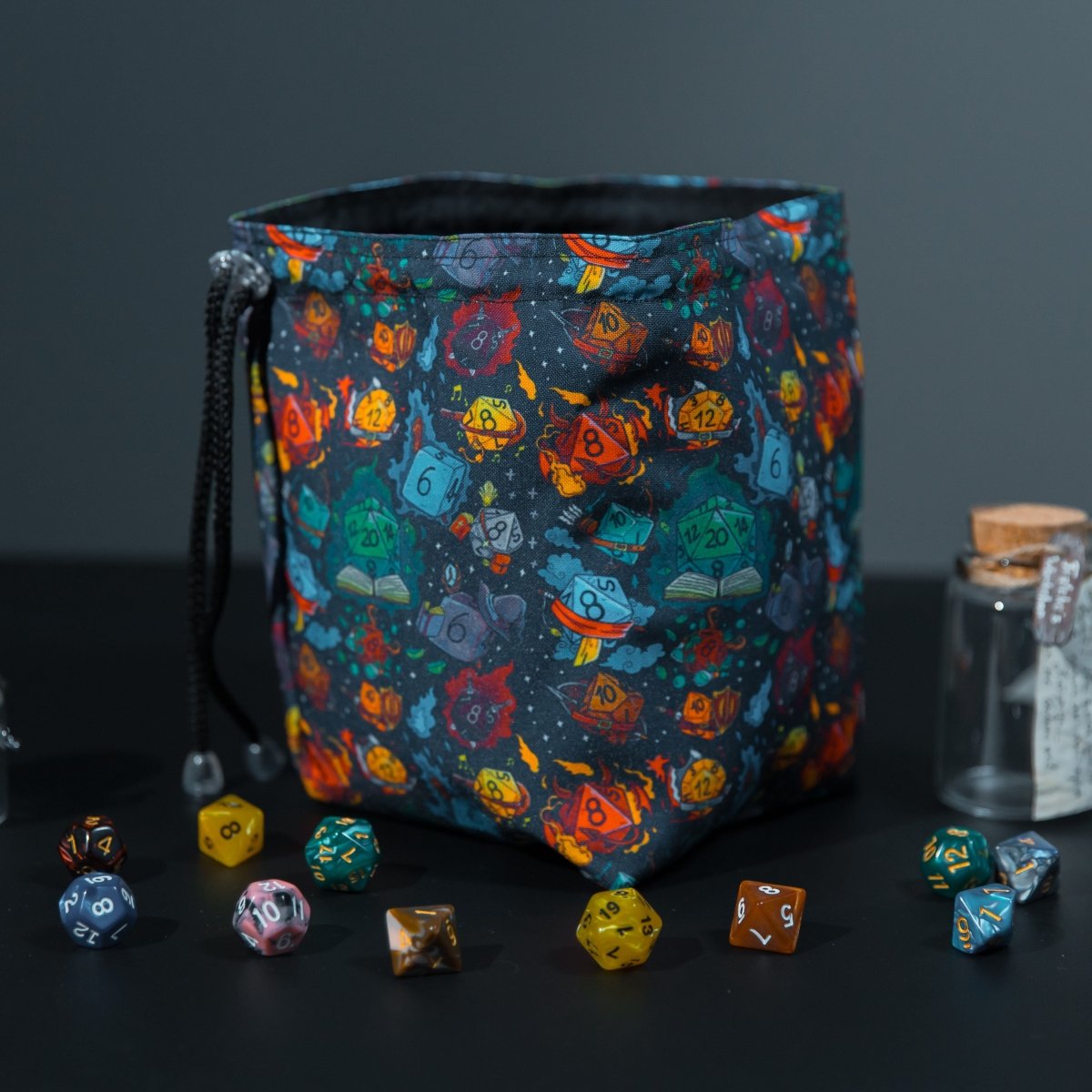 D20 large dice bag pockets - Game Fancy