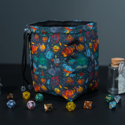 D20 large dice bag pockets - Game Fancy