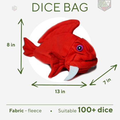 Fish plush dice bag - Game Fancy