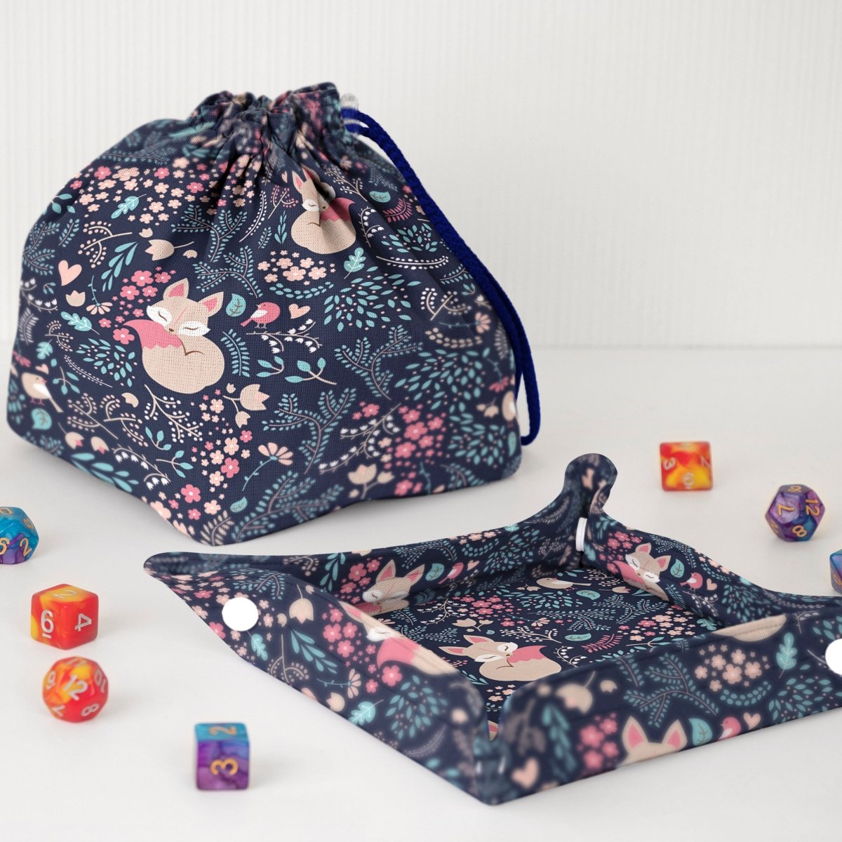 Fox dice bag and tray set - Game Fancy