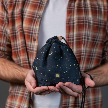 Galaxy dice bag organizer with pockets - Game Fancy