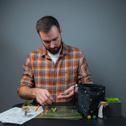 Galaxy dice bag organizer with pockets - Game Fancy