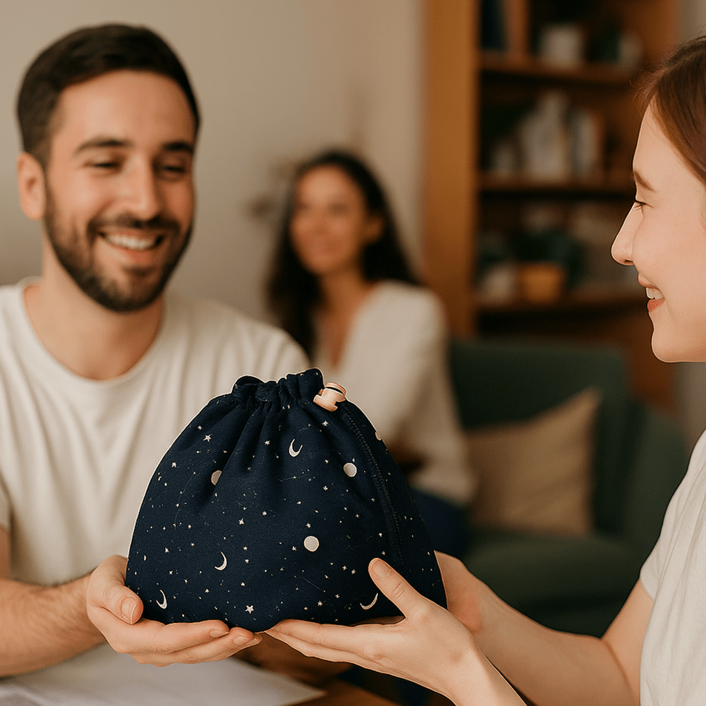 Galaxy dice bag organizer with pockets - Game Fancy