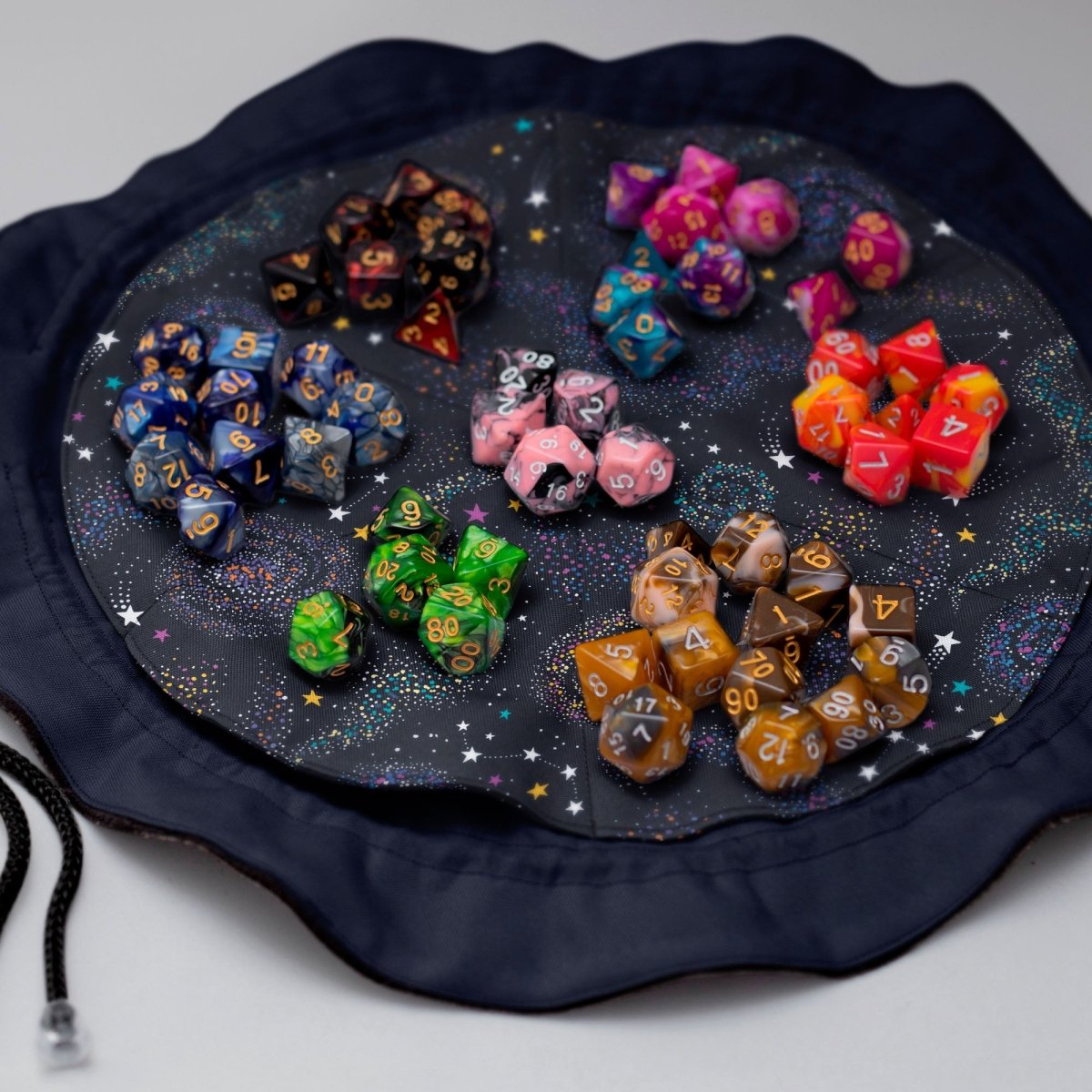 Galaxy dice bag with pockets - Game Fancy