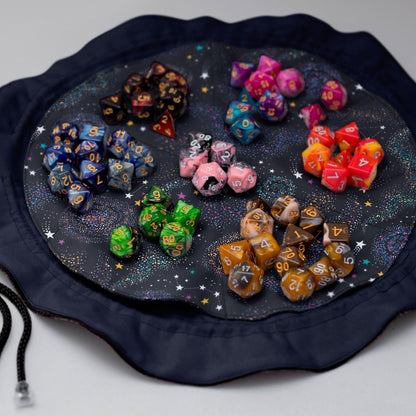 Galaxy dice bag with pockets - Game Fancy