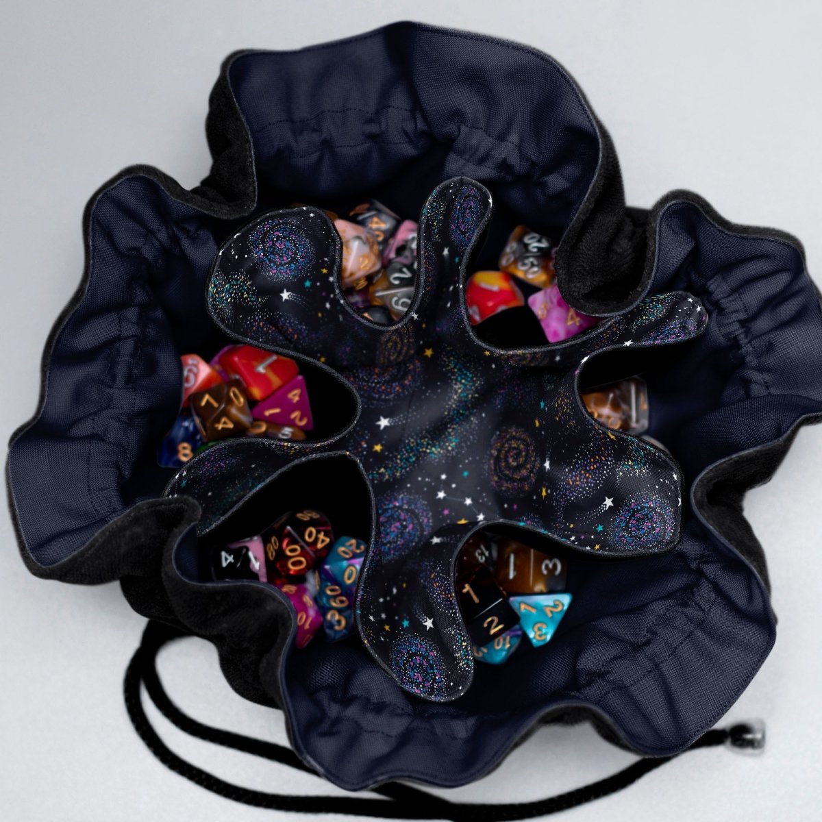 Galaxy dice bag with pockets - Game Fancy