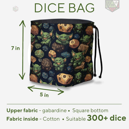 Goblin dice bag and tray set - Game Fancy