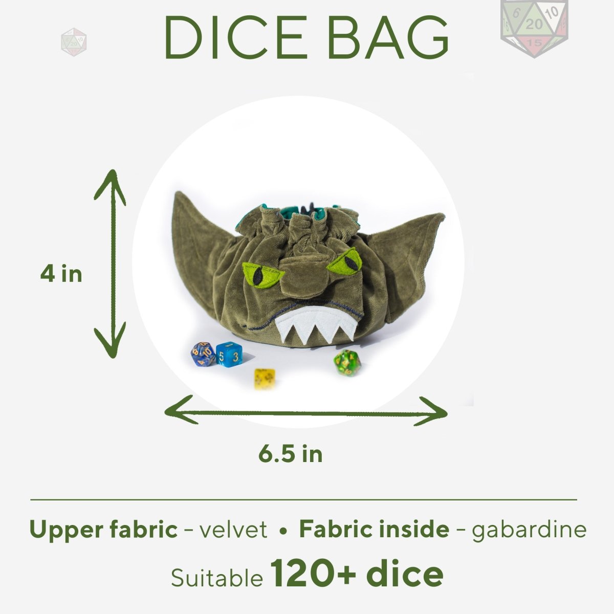 Goblin dice organizer bag - Game Fancy