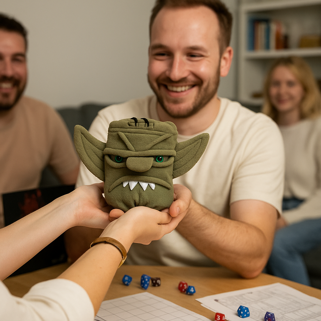 Ork Dice Bag, DnD gifts, Dice goblin dice bag