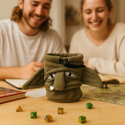 Goblin Plush Dice Bag, Ork dicebag, Dnd gifts