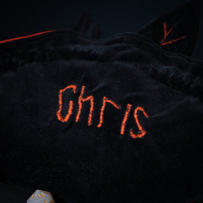 Handmade dice bag mothman - Game Fancy