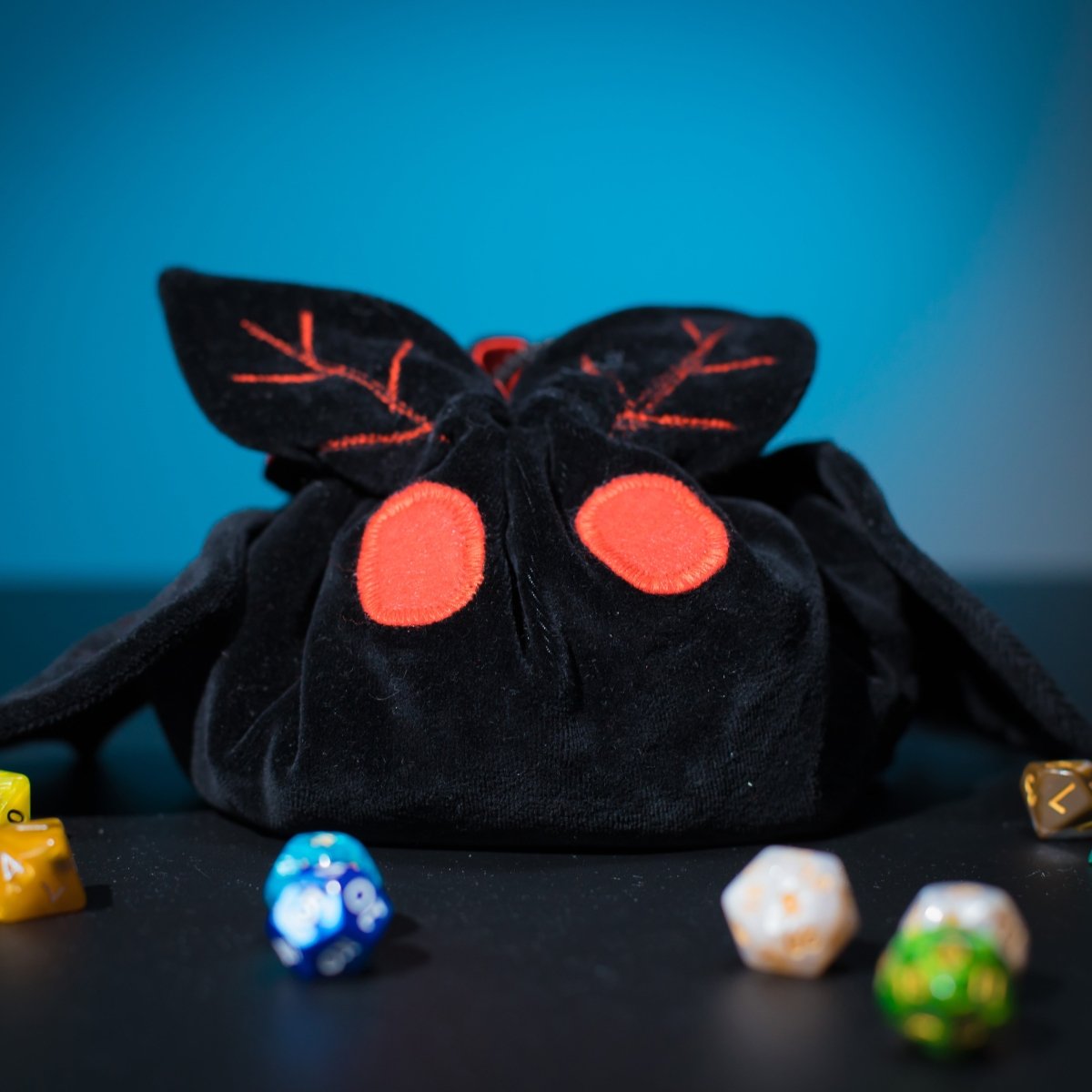 Handmade dice bag mothman - Game Fancy