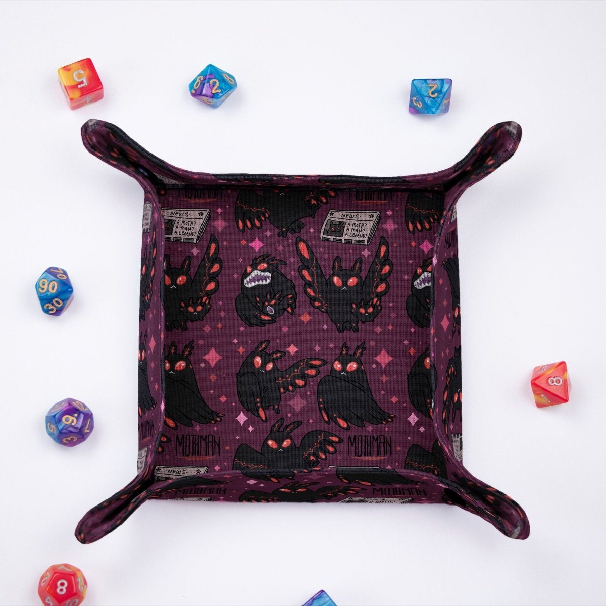 Mothman dice bag and tray set - Game Fancy