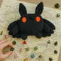 Gothic Mothman Plush dice bag, D&D dice bag, Game bag
