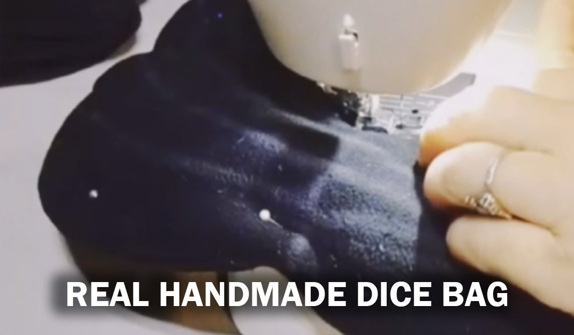 Load video: How I sew a handmade dice bag