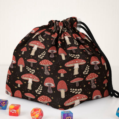 Mushroom dice bag and tray set - Game Fancy