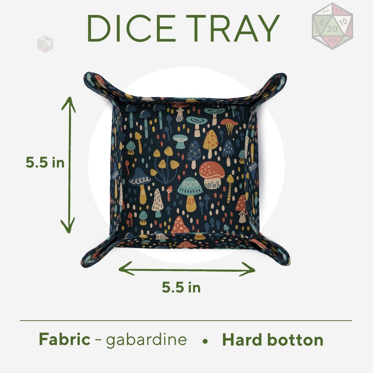 Mushroom dice tray - Game Fancy