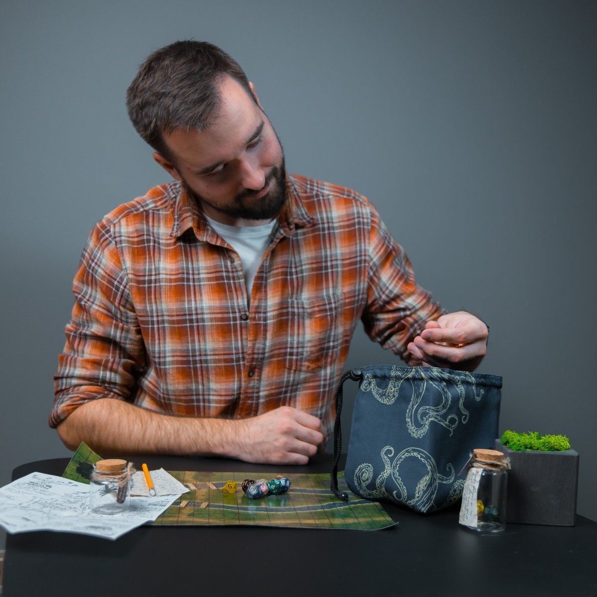 Octopus dice bag with pockets - Game Fancy