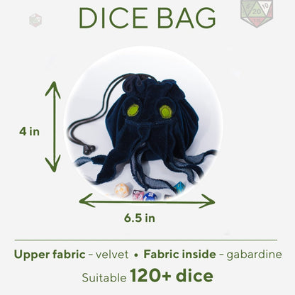 Octopus dice storage bag - Game Fancy