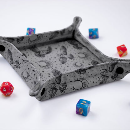 Owl dice bag and tray set - Game Fancy