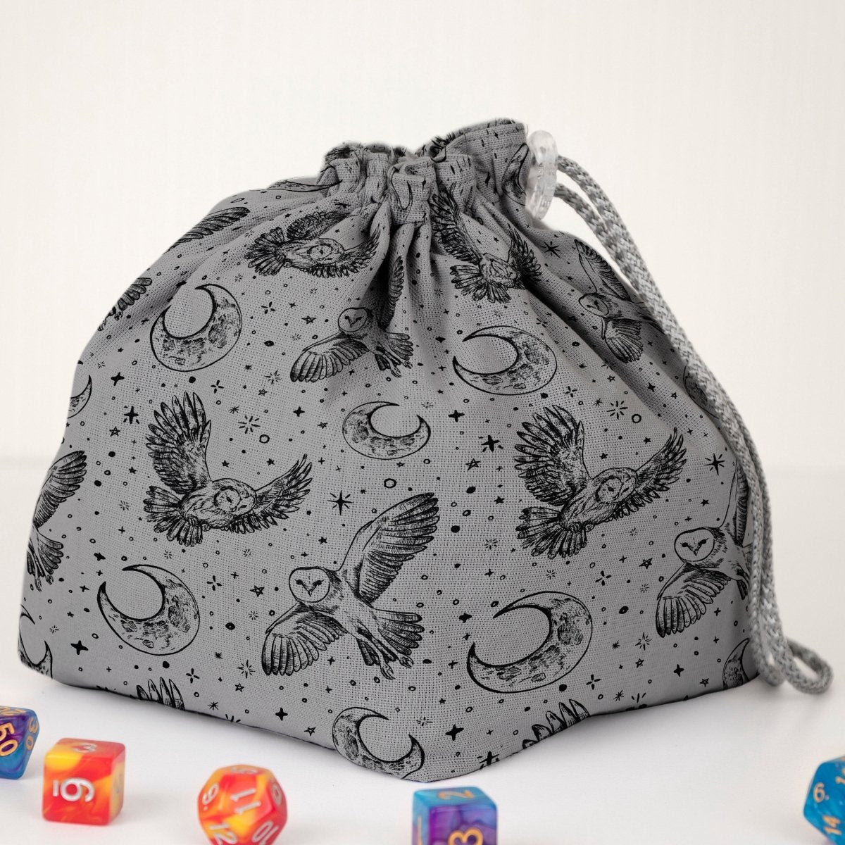 Owl dice bag and tray set - Game Fancy