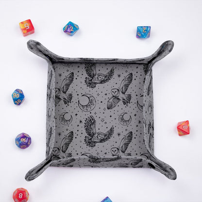 Owl dice bag and tray set - Game Fancy