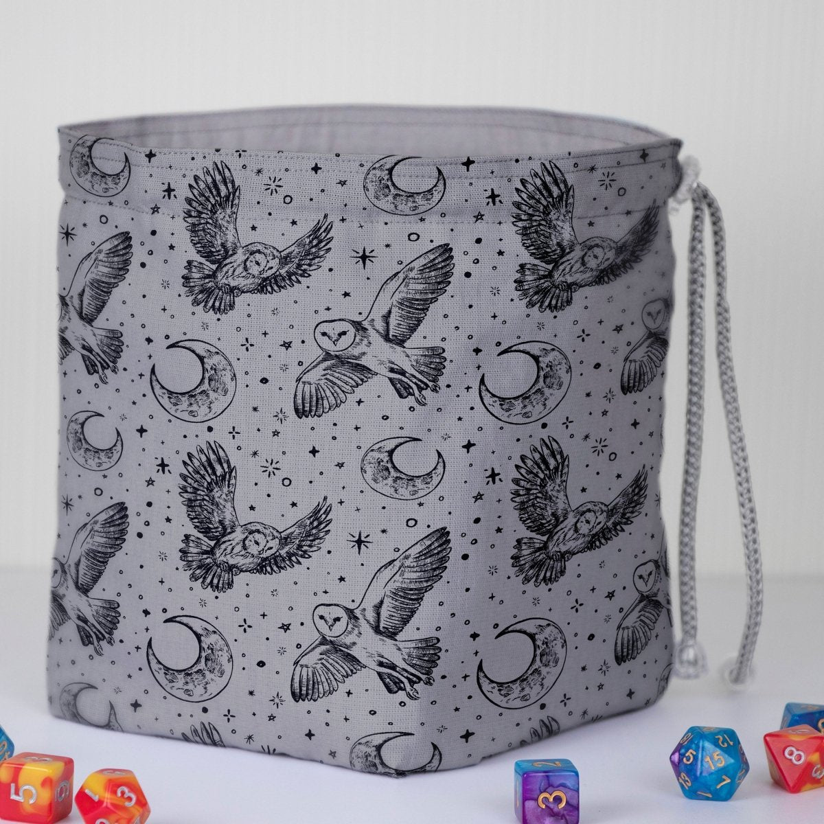 Owl dice bag and tray set - Game Fancy