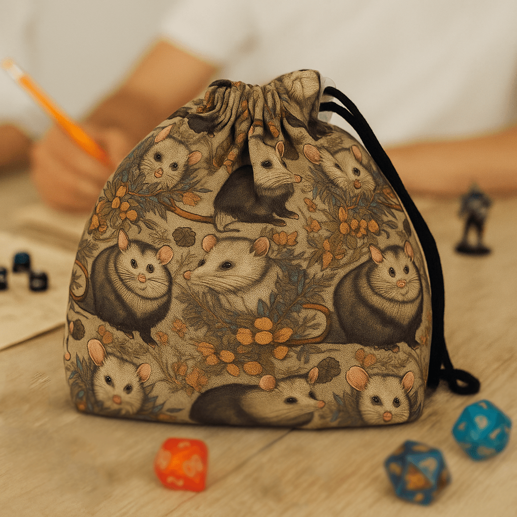 Possum dice bag with pockets - Game Fancy
