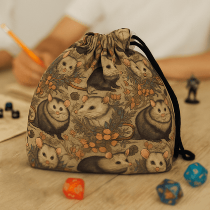 Possum dice bag with pockets - Game Fancy