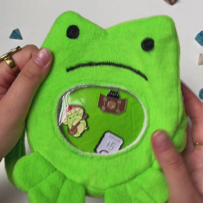 Cute Kawaii Frog ita dice bag, DnD dice bag