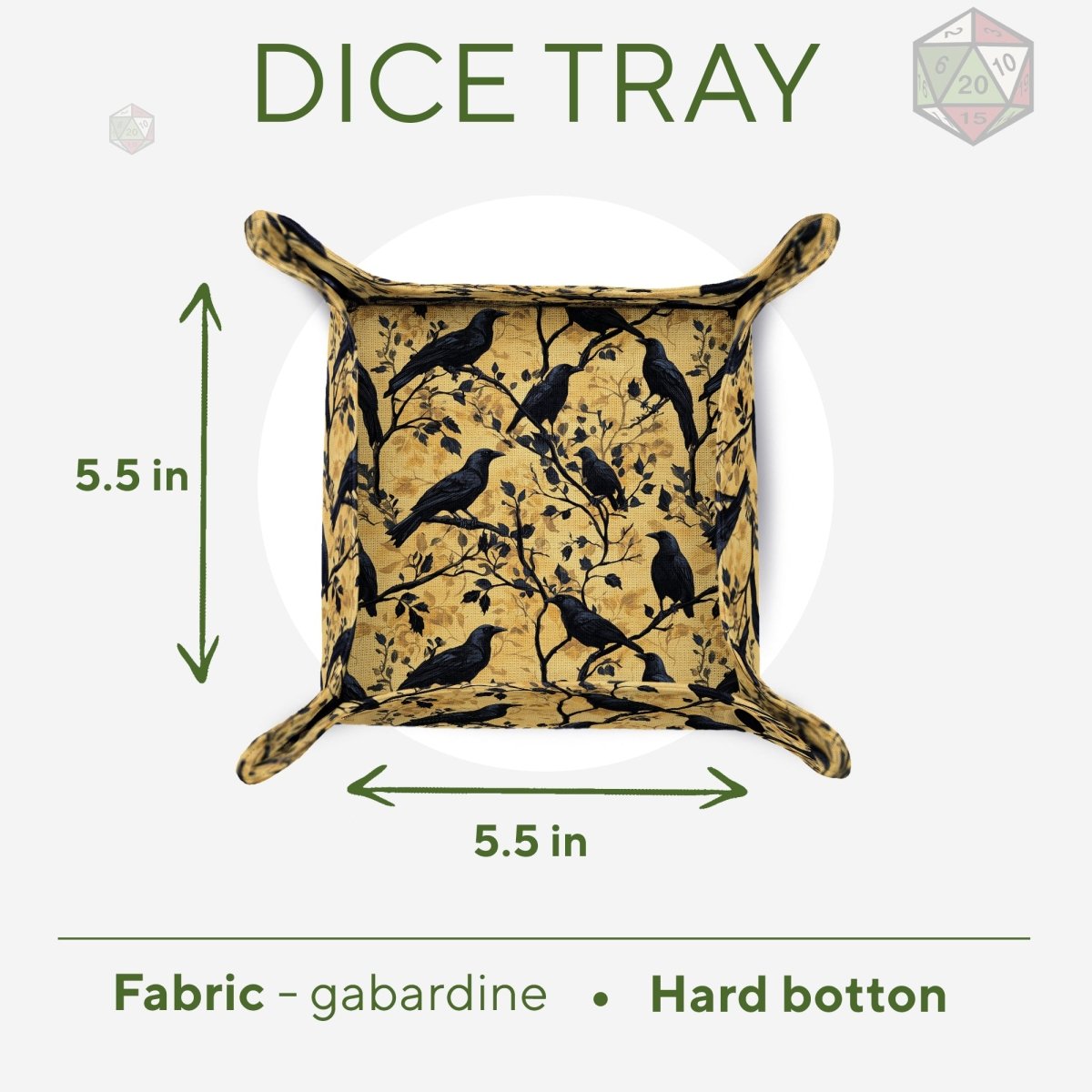 Raven dice tray - Game Fancy