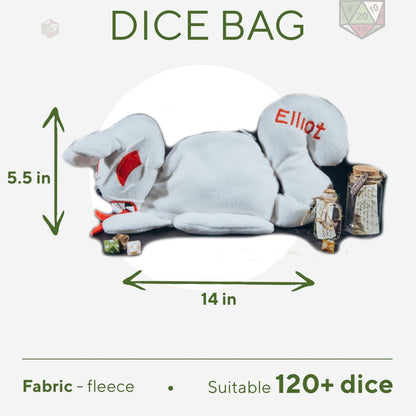 Squirrel plush dice bag - Game Fancy