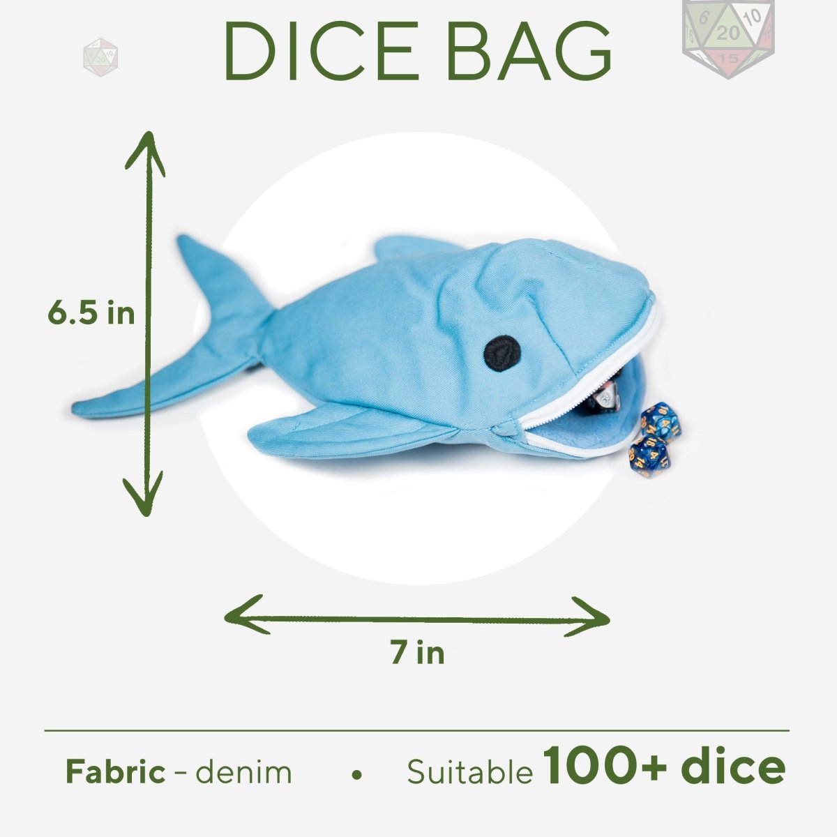Whale dice bag organizer - Game Fancy