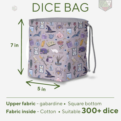 Witch dice bag and tray set - Game Fancy