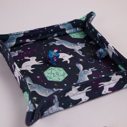 Wolf and rabbit dice bag and tray set - Game Fancy